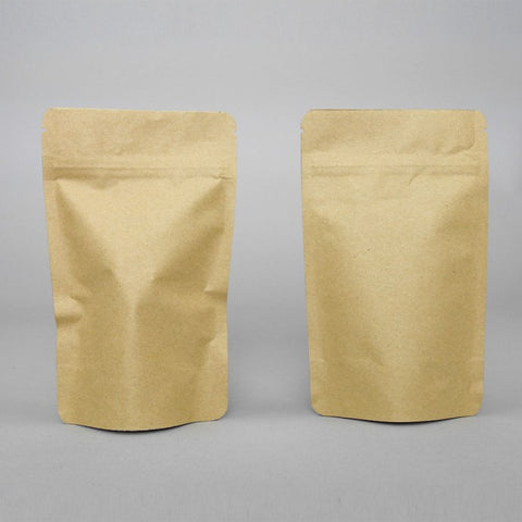 ANK02ZRC - 4.0” x 6.41” x 2.25” OD Kraft MylarFoil Stand Up pouch with ZipSeal, TearNotch and rounded corners; 1000/case *PRE-ORDER